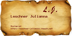 Leschner Julianna névjegykártya